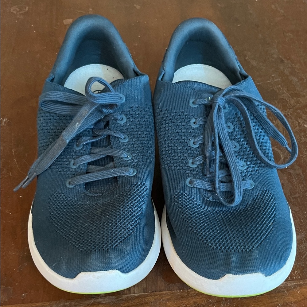 Navy Lace-Up Sneakers